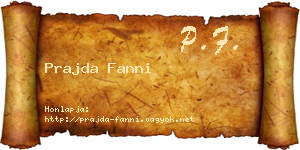 Prajda Fanni névjegykártya